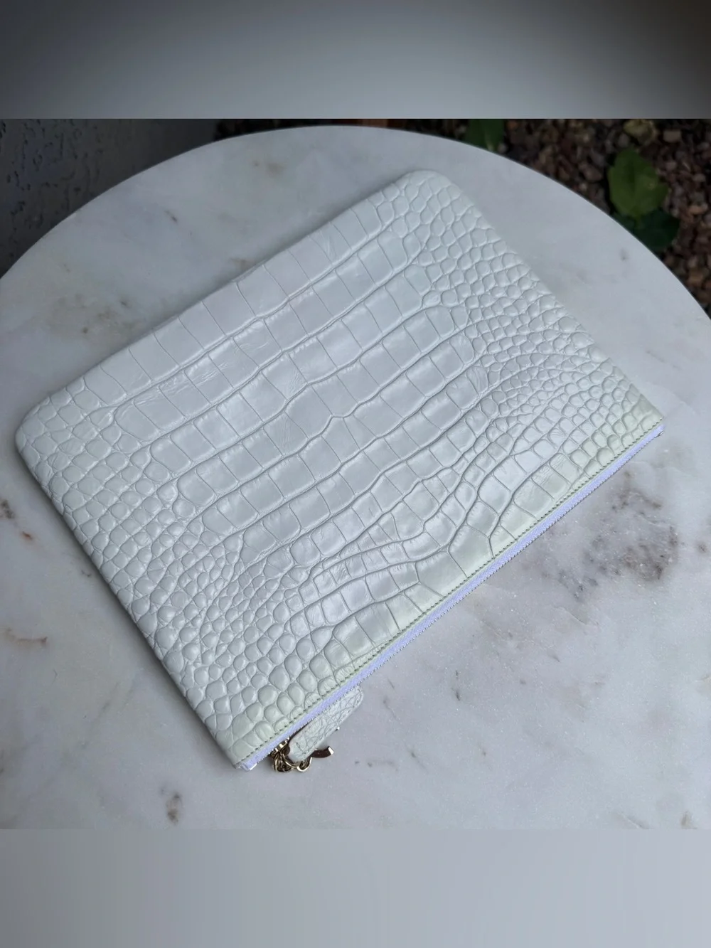 Chanel Croc Embossed Leather O-Case